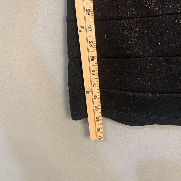 Emerald Sundae Black Glitter Lace Inset Strappy Bodycon Cocktail Dress Medium - Picture 6 of 10